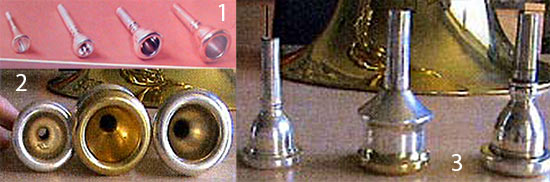 Embouchure De Tuba/trombone Plaquée Argent - Cuivre, Pour Entraînement Musculaire Des Lèvres