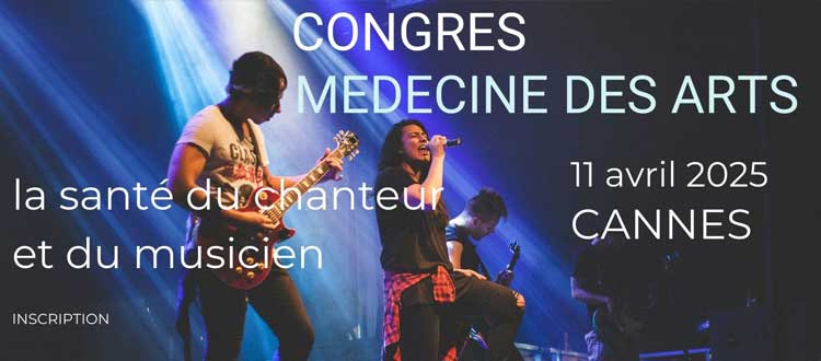 Médecine des Arts conference in Cannes on 11 April 2025